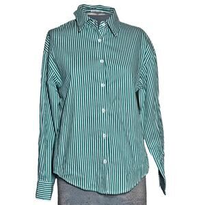Cafe Strip Button Down Shirt Size XS New with Tag